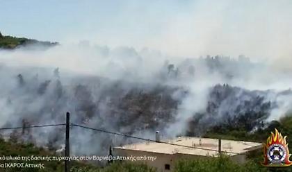 Η πυρκαγιά στο Βαρνάβα από ψηλά - Τι κατέγραψε το drone της Πυροσβεστικής
