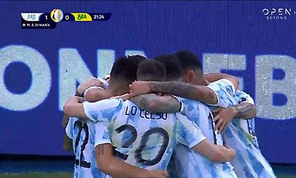 Το μαγικό κρέμασμα του Ντι Μαρία για το 1-0 της Αργεντινής