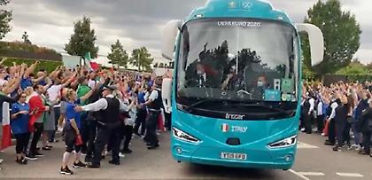 Η άφιξη της Ιταλίας στο «Γουέμπλεϊ»