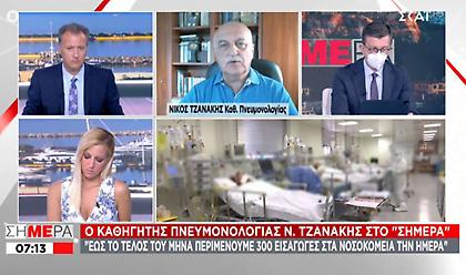 Τζανάκης σε ΣΚΑΪ: 400.000-600.000 ανεμβολίαστοι θα νοσήσουν στο 4ο κύμα