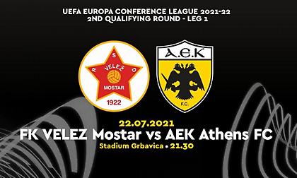 Το πρόγραμμα του Βελέζ-ΑΕΚ