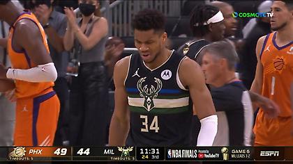 Γιάννης Αντετοκούνμπο: Οι 20 πόντοι του στην τρίτη περίοδο