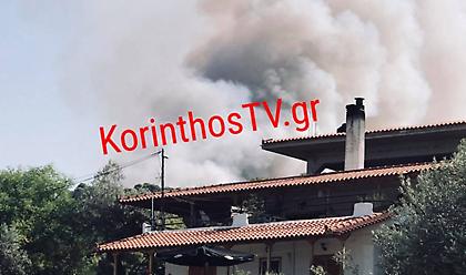 Mεγάλη πυρκαγιά στην Κορινθία – Μήνυμα του 112 για εκκένωση του χωριού Ρυτό