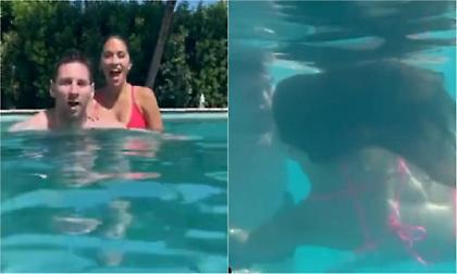 Ο Μέσι αγκάλιασε και φίλησε την Αντονέλα... υποβρύχια!