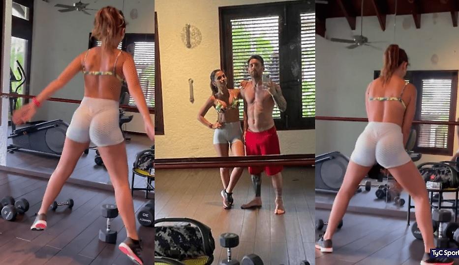 Η «καυτή» Αντονέλα γυμνάζεται κι ο Μέσι καμαρώνει