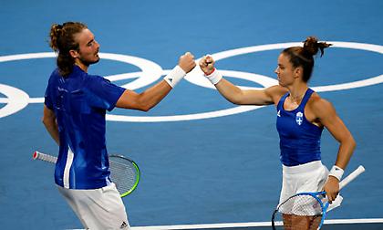 Οι δηλώσεις της Σάκκαρη και του Τσιτσιπά μετά τον αποκλεισμό στα προημιτελικά του μεικτού διπλού