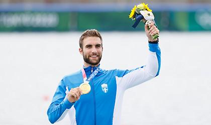 Η υποδοχή του «χρυσού» Ντούσκου στο Ολυμπιακό Χωριό