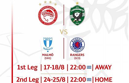 Με Μάλμε ή Ρέιντζερς στα playoffs ο Ολυμπιακός