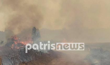 Φωτιά-Αρχαία Ολυμπία: Εγκλωβισμένοι 4 κάτοικοι στα Βίλλια σε αγροικία