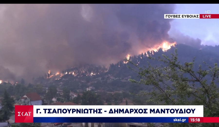 Εικόνες καταστροφής στην Εύβοια