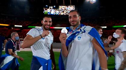 Οι Έλληνες αθλητές στην τελετή λήξης