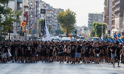 Η πορεία διαμαρτυρίας των φίλων του ΠΑΟΚ