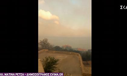 Οριοθετήθηκε η φωτιά στην Κάρυστο - Ελεγχόμενη κατάσταση
