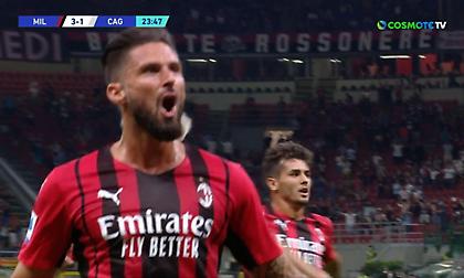 Μαγικό πλασέ από Ζιρού για το 3-1 της Μίλαν!