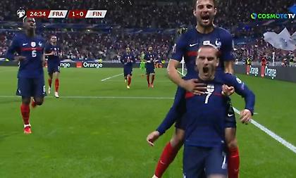 Προβάδισμα για Γαλλία με... αλήτικο φαλτσαριστό σουτ από τον Γκριεζμάν