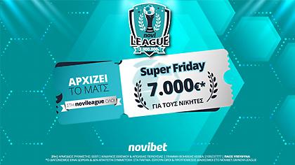 Super Friday στη Novileague – Κάνεις το 2/2 και διεκδικείς 7.000€ δωρεάν*!