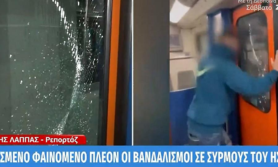 Τύπος έσπασε με κουτουλιά τζάμι σε βαγόνι του ΗΣΑΠ για το TikTok