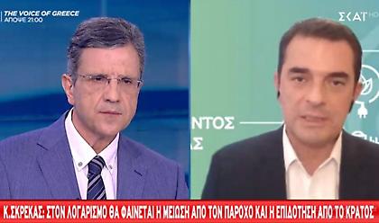 Σκρέκας: Έκπτωση στο λογαριασμό ρεύματος για όλους ανεξάρτητα από ληξιπρόθεσμες οφειλές