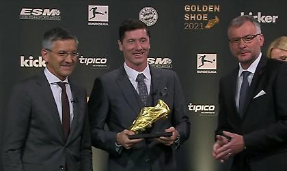 Απονεμήθηκε το «Χρυσό Παπούτσι» στον Λεβαντόφσκι των 41 γκολ