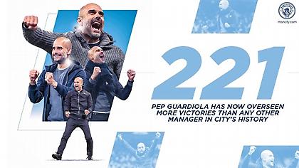 Ο Πεπ Γκουαρδιόλα έγινε ο κορυφαίος προπονητής της Μάντσεστερ Σίτι!