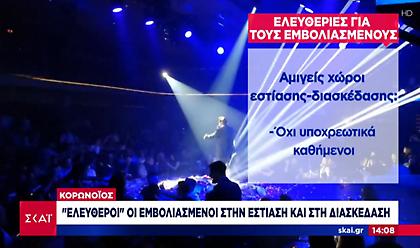 Εμβολιασμένοι: «Ελεύθεροι» και στις κόκκινες περιοχές - Ακόμα και όρθιοι στη διασκέδαση