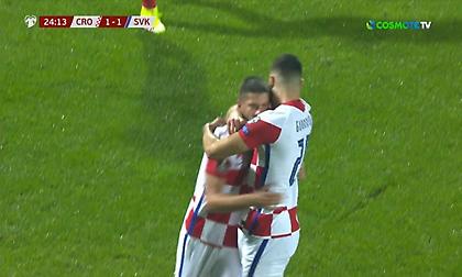 Στο 20' το 1-0 η Σλοβακία, στο 25' το 1-1 η Κροατία!