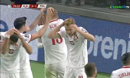 Ρίψη αντικειμένων και διακοπή στο Αλβανία-Πολωνία!