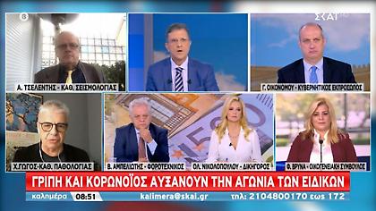 Γώγος: Διπλάσιες οι πιθανότητες για «κακή έκβαση» του ασθενούς με γρίπη και κορωνοϊό
