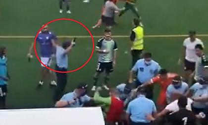 Χάος σε αγώνα στην Πορτογαλία: Ξύλο μεταξύ οπαδών-παικτών, αστυνομικός πυροβόλησε στον αέρα!