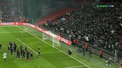 Πανηγύρισαν με τους οπαδούς τους οι παίκτες του ΠΑΟΚ μετά τη νίκη