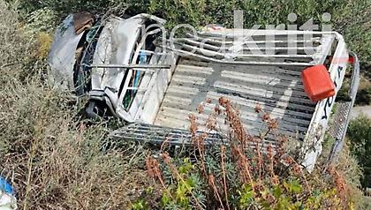 Ιεράπετρα: Θανατηφόρο τροχαίο-Ηλικιωμένος έπεσε από γκρεμό 70 μέτρων
