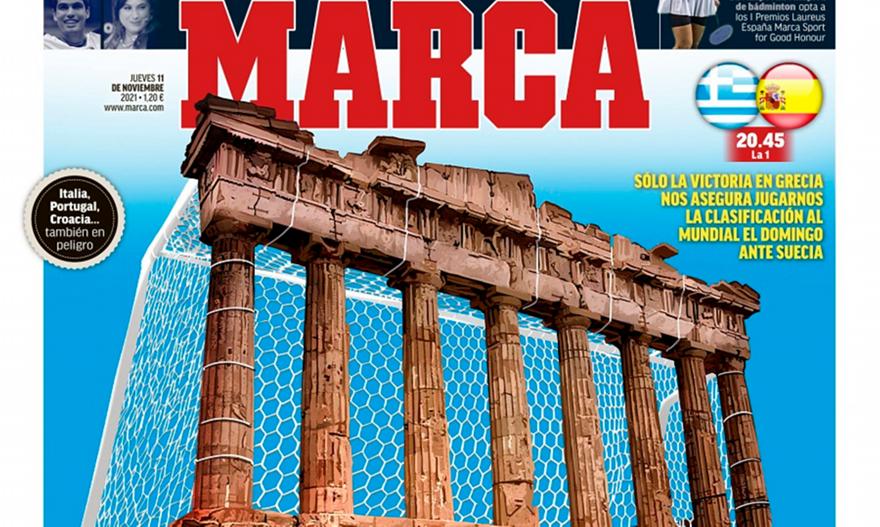 Το «ελληνικό» πρωτοσέλιδο της Marca