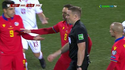 Απίστευτο: Αποβλήθηκε στα 21’’ παίκτης της Ανδόρας!