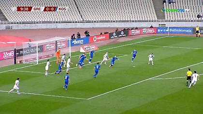 Το δυνατό σουτ του Μπουχαλάκη που σταμάτησε στο δοκάρι