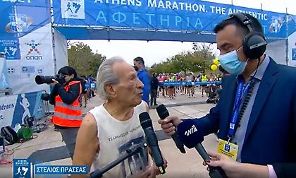 Μαραθώνιος: Ο 90χρονος Στέλιος Πρασσάς πήρε μέρος
