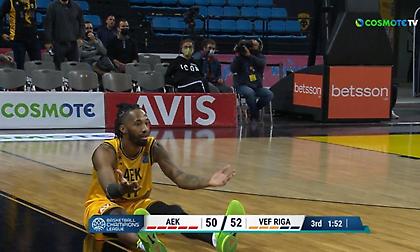 Αποβλήθηκε ο Ανγκόλα στο ΑΕΚ-Ρίγα