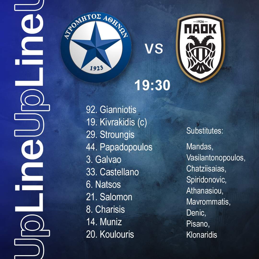 ΠΑΟΚ: Η ενδεκάδα κόντρα στον Ατρόμητο