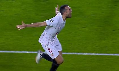 Καρφωτή κεφαλιά του Ζορντάν για το 1-0 της Σεβίλλης