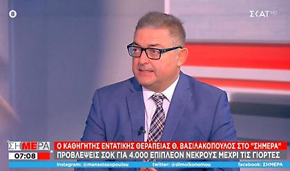 Βασιλακόπουλος: Δύσκολα Χριστούγεννα-Με αρνητές θα τελειώσουμε με τον ιό με πάρα πολλές απώλειες
