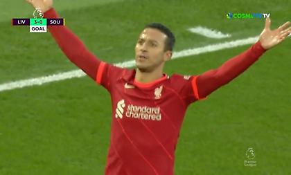 Υπέροχη κίνηση του Αλκάνταρα, τρίτο γκολ για τη Λίβερπουλ κόντρα στη Σαουθάμπτον