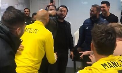 «Τρέλα» στα αποδυτήρια του Άρη για το διπλό στην Τούμπα