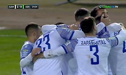 Σέντρα ακριβείας από τον Βύντρα, κεφαλιά του Τσούκαλου και 1-0 η Λαμία