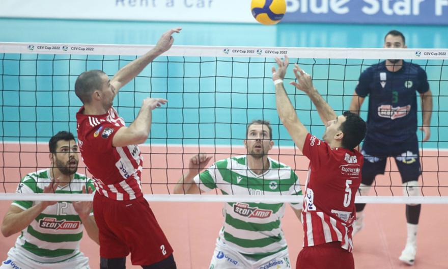 Ολυμπιακός-Παναθηναϊκός 1-3 σετ