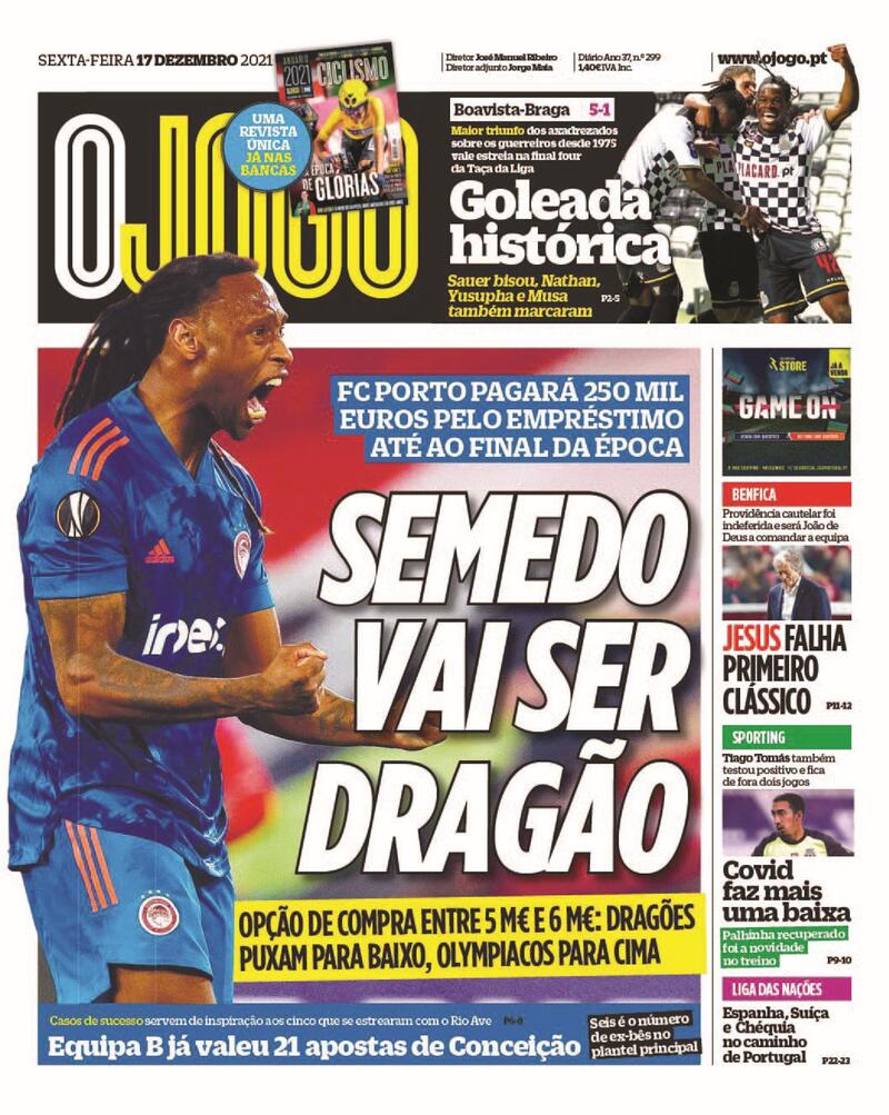 O Jogo: «Έτοιμος για Πόρτο ο Σεμέδο-Πώς θα γίνει το deal»