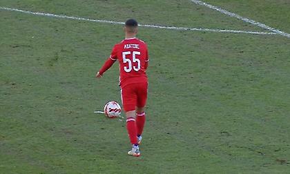 Απόλλων Πόντου-Ολυμπιακός Β': Το δοκάρι του Λιάτσου στο 43'