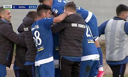 Υπέροχη κίνηση Βασιλόγιαννη για το 1-0 των Χανίων κόντρα στον Παναθηναϊκό Β'