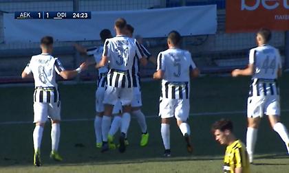 Με εξαιρετικό σουτ του Αντερέγκεν η ισοφάριση για τον ΟΦΙ ενάντια στην ΑΕΚ Β'
