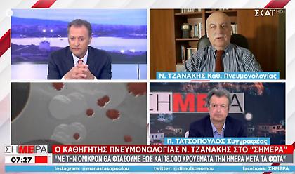 Τζανάκης: Έως και 18.000 κρούσματα μετά τα Φώτα-Σύσταση για σελφ τεστ ανά 3 ημέρες