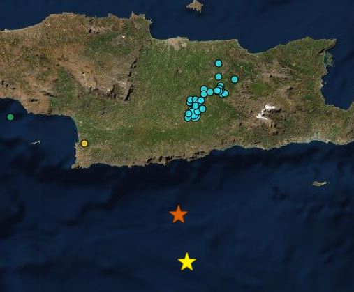 Κρήτη: Νέος σεισμός 5,3 Ρίχτερ Νότια της Κρήτης