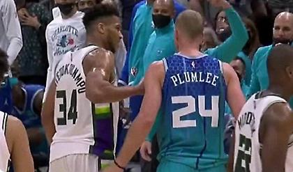 Άνοιξε το φρύδι του Πλάμλι ο Γιάννης και τον τσέκαρε